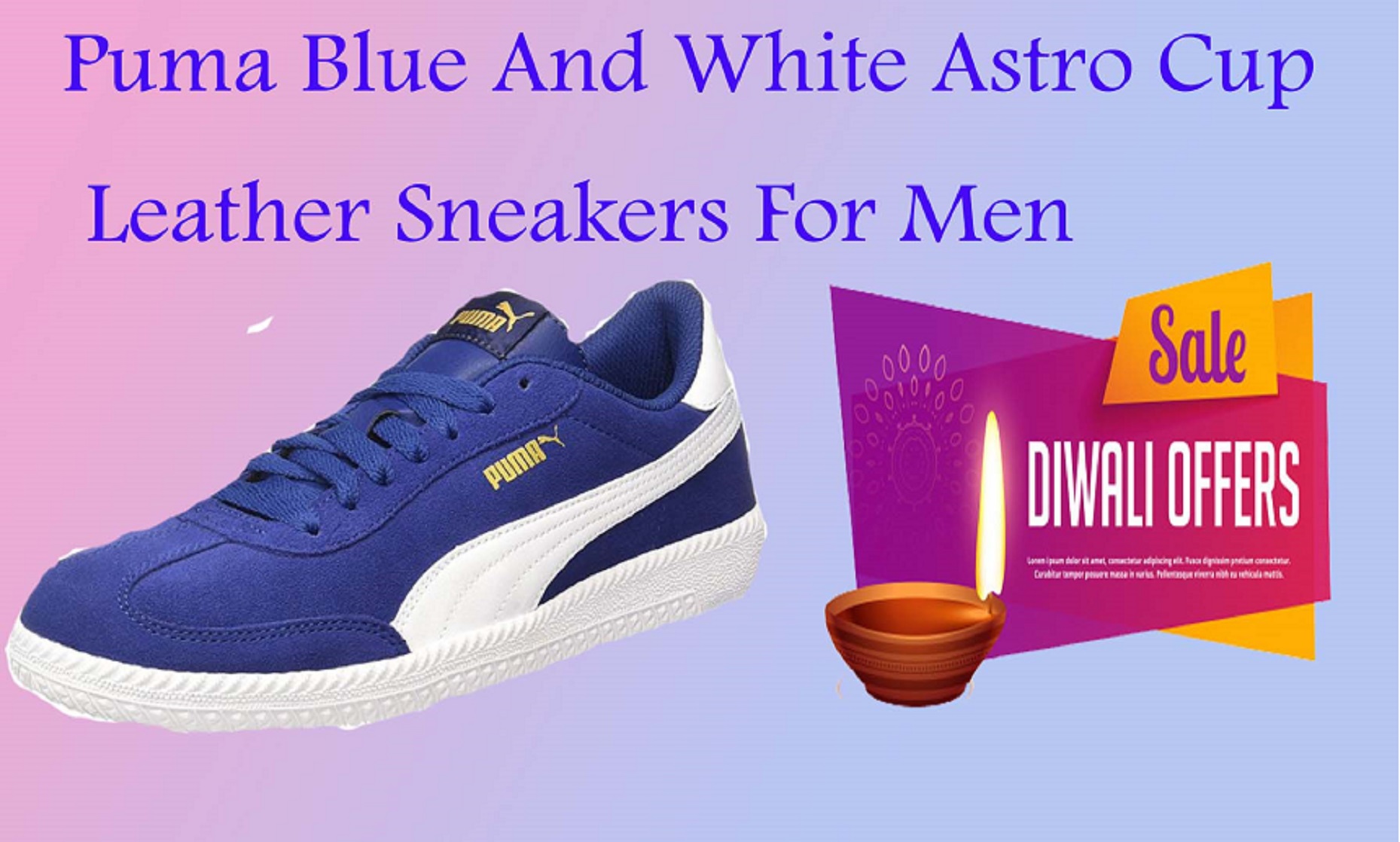 puma blue leather shoes